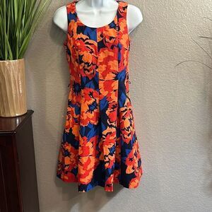 #305* Tommy Hilfiger, sleeveless, floral print, fit and flare dress size 0